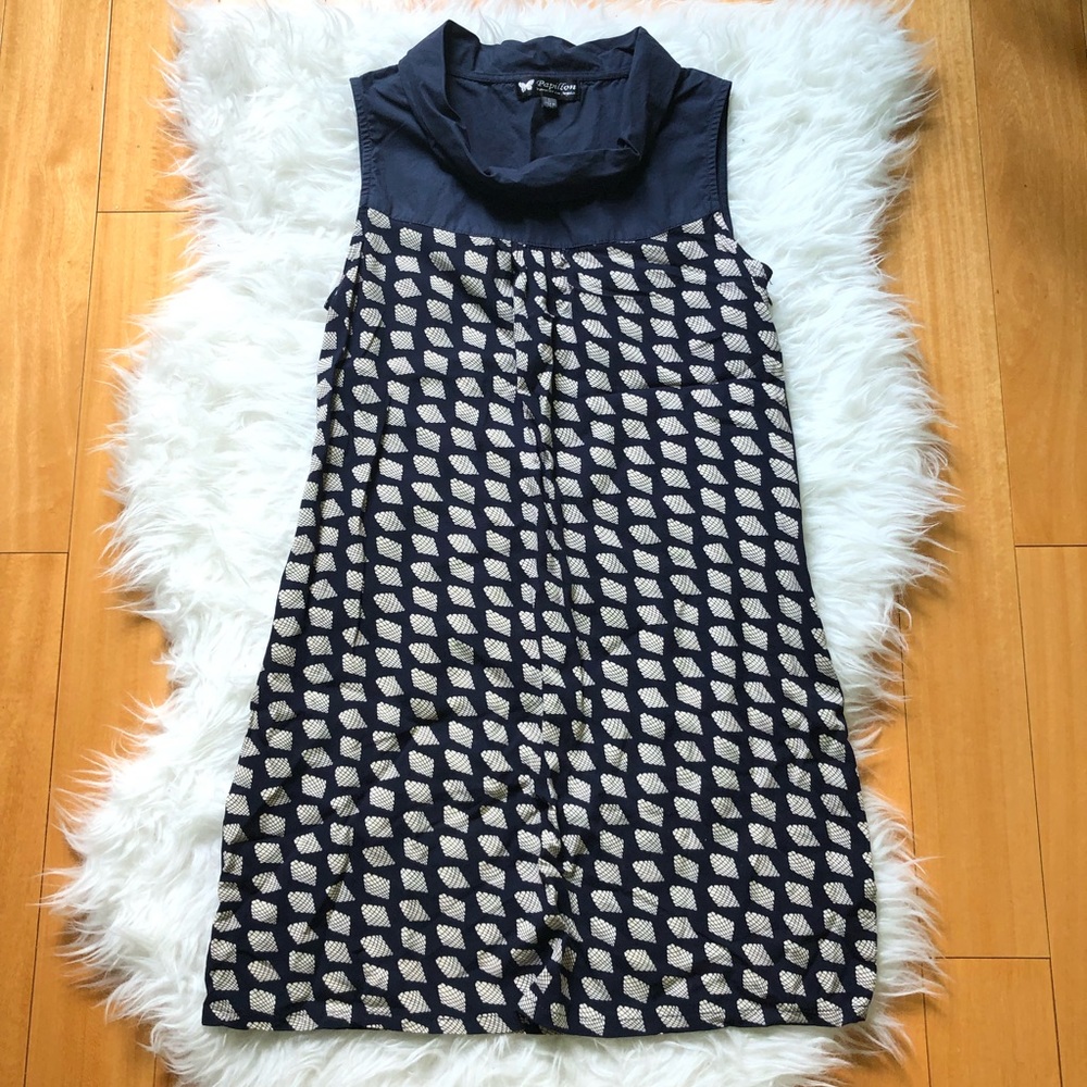 Navy Patterned Dress